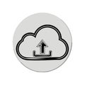 Cloud upload icon with arrow for data storage and internet technology symbol Royalty Free Stock Photo