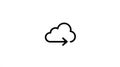 Cloud Upload Icon with Arrow, Data Transfer Symbol, Network Storage Symbol Royalty Free Stock Photo