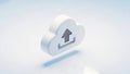 Cloud with upload icon Royalty Free Stock Photo