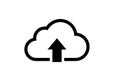 Cloud upload icon for data storage, backup, and network service Vector Royalty Free Stock Photo