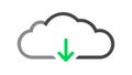 Cloud Upload Icon: Data Storage Flat Design, vector design Generative AI Royalty Free Stock Photo