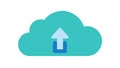 Cloud upload icon. Data synchronization and online backup. vector design Generative AI Royalty Free Stock Photo