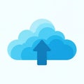 Cloud Upload Icon, Data Transfer and Cloud Storage Symbol, vector design Generative AI Royalty Free Stock Photo