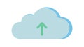 Cloud Upload Icon for Digital File Storage, vector design Generative AI Royalty Free Stock Photo