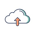 Cloud Upload Icon Illustration: Data Transfer, Storage, and Connectivity Royalty Free Stock Photo