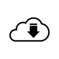 Cloud upload icon isolated on white background Royalty Free Stock Photo