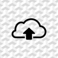 Cloud upload icon stock vector illustration flat design Royalty Free Stock Photo