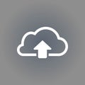 Cloud upload icon stock vector illustration flat design Royalty Free Stock Photo