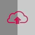 Cloud upload icon stock vector illustration flat design Royalty Free Stock Photo