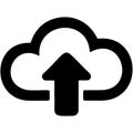 Cloud upload icon symbol for data storage and transfer Royalty Free Stock Photo
