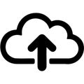 Cloud upload icon symbol for data transfer and storage Royalty Free Stock Photo