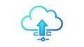 Cloud Upload Icon with Upward Arrow for Data Transfer Royalty Free Stock Photo