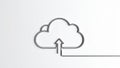 Cloud upload icon on white background, data transfer and storage concept Royalty Free Stock Photo