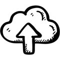 Cloud Upload Illustration for Web and App Design Projects Royalty Free Stock Photo
