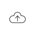 Cloud upload line icon