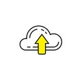Cloud upload line icon