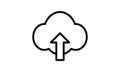 Cloud upload line icon ui and button computing vector image Royalty Free Stock Photo