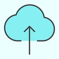 Cloud Upload Line Icon. Vector Simple Minimal 96x96 Pictogram