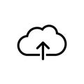 Cloud upload, linear icon. One of a set of linear web icons Royalty Free Stock Photo