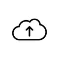 Cloud upload, linear icon. One of a set of linear web icons Royalty Free Stock Photo