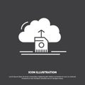 cloud, upload, save, data, computing Icon. glyph vector symbol for UI and UX, website or mobile application Royalty Free Stock Photo