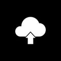 Cloud upload solid icon, Royalty Free Stock Photo