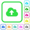 Cloud upload vivid colored flat icons icons Royalty Free Stock Photo