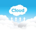 Cloud uploading background