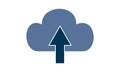 Cloud Uploading icon. Illustration isolated for graphic and web design Royalty Free Stock Photo