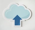 Cloud uploading icon technology graphic Royalty Free Stock Photo