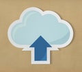 Cloud uploading icon technology graphic
