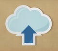 Cloud uploading icon technology graphic Royalty Free Stock Photo