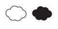 Cloud vecor icon set Royalty Free Stock Photo