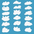 Cloud vector cartoon icon set Royalty Free Stock Photo