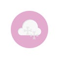 Cloud vector flat colour icon Royalty Free Stock Photo