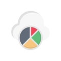 Cloud vector flat colour icon Royalty Free Stock Photo