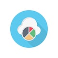 Cloud  vector flat colour icon Royalty Free Stock Photo