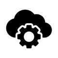 Cloud vector glyph flat  icon Royalty Free Stock Photo