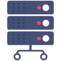 Database Vector icon that can easily modify or edit it for social media Royalty Free Stock Photo