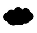 Cloud vector icon isolated over white background Royalty Free Stock Photo