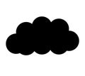 Cloud vector icon isolated over white background Royalty Free Stock Photo