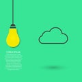 Cloud vector icon , lorem ipsum Flat design Royalty Free Stock Photo