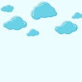 Cloud vector icons.