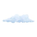 Cloud vector illustration in realism, isolated on white background, blue and pink color