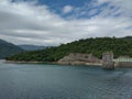 Cloud view but nice nature in Hong Kong Shing Mun country park Reservoir irrigation hike Royalty Free Stock Photo