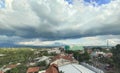 Cloud view over the city before rain