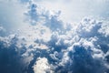 Cloud view from plane window traveling