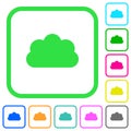 Cloud vivid colored flat icons icons Royalty Free Stock Photo