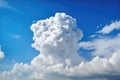 cloud of volcanic ash in a blue sky