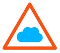 Cloud Warning Raster Icon Illustration